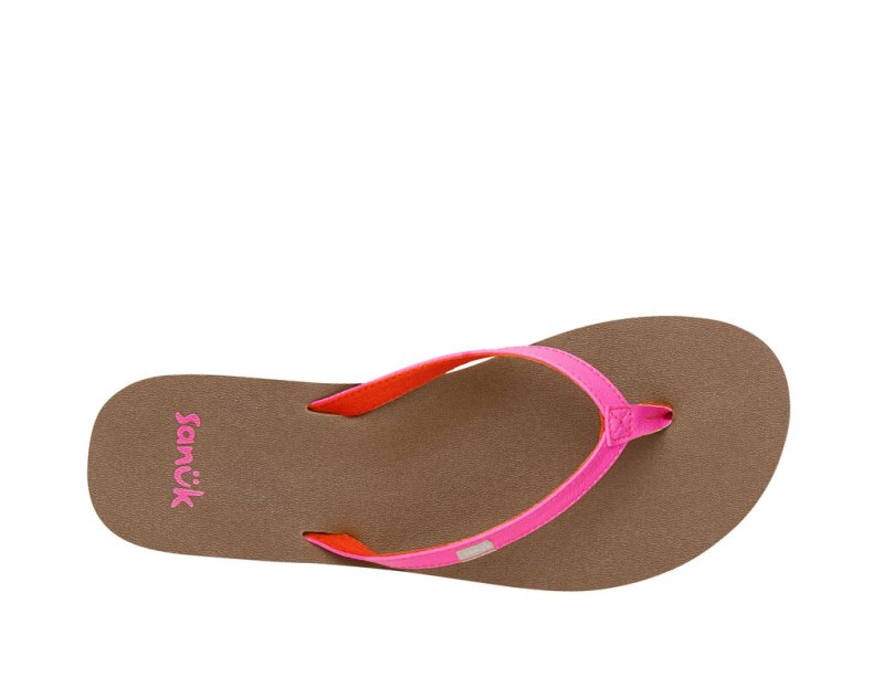 Sanuk Yoga Joy Women's Flip Flops Pink | Canada 68VRW